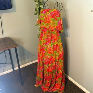 NWT | Japna tropical strapless maxi dress | sundress